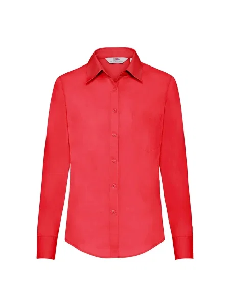 Klasična srajca Fruit Of The Loom poplin rdeča