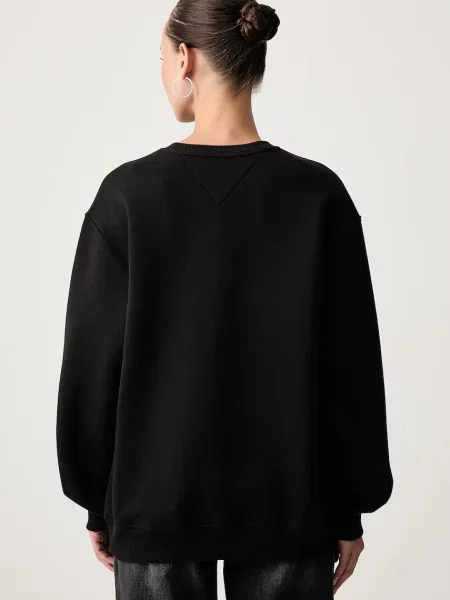 Tommy Jeans bluza z bawełną czarna