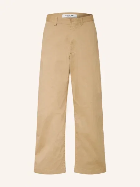 Lacoste Chino Kalhoty Regular Fit béžová
