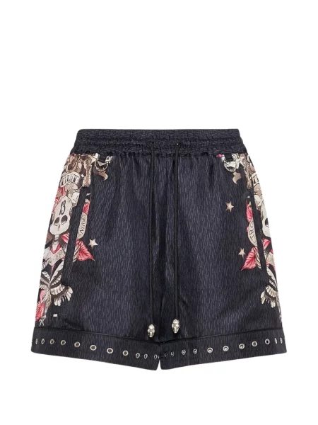 Pantaloni scurți John Richmond cu model floral cu imagine negru