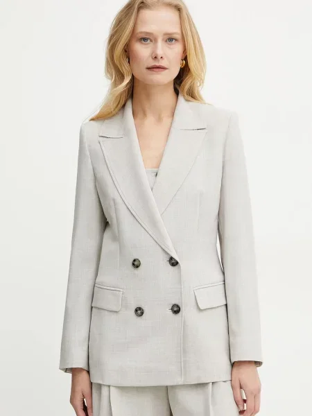 Marella sacou MOGOL bej cu doua randuri de neted maro