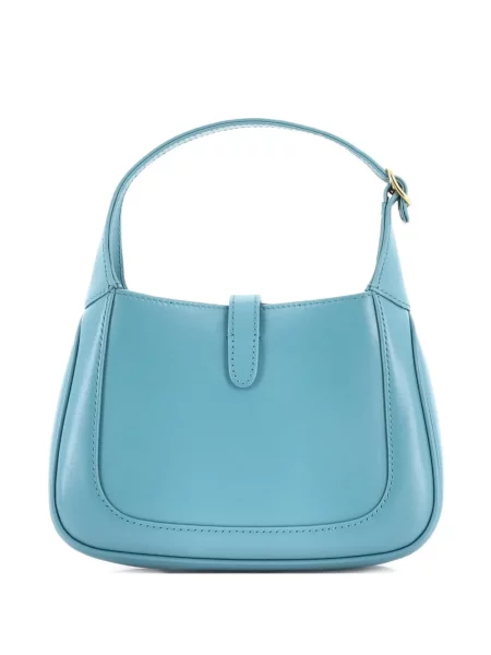 Kožená mini hobo taška Gucci Pre-owned modrá