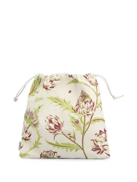 Geantă plic Loewe cu model floral cu imagine cu cordon