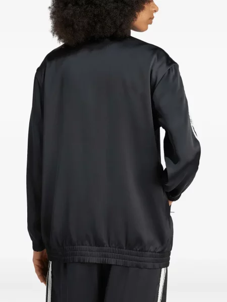 Geacă Adidas din satin cu dungi roz