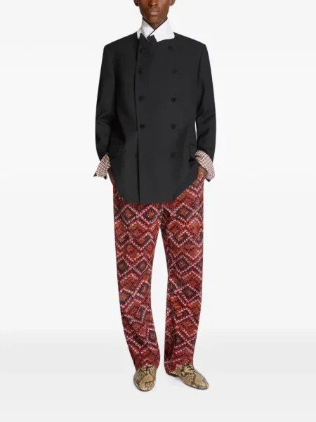 Sacou Dries Van Noten de lână negru