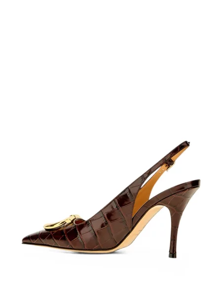 Pantofi cu toc Ferragamo slingback maro