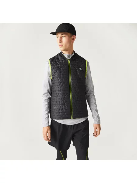 Lacoste Kamizelka Sport Active Ze Stójką Pikowana Dwustronna czarna