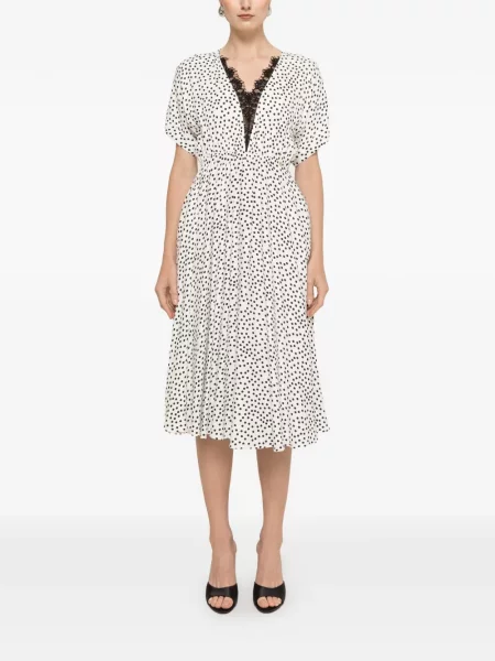Rochie midi Nissa cu buline alb