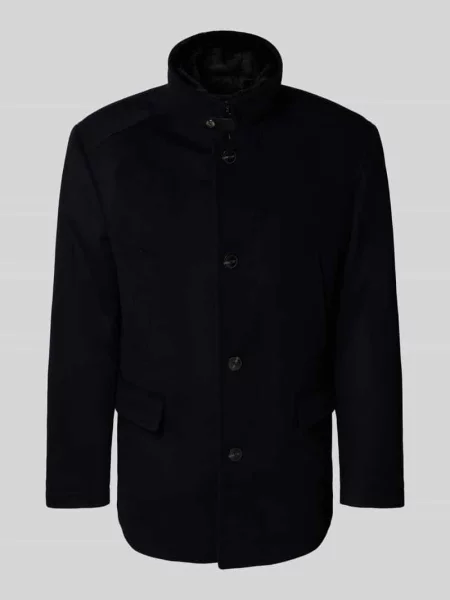 Kurtka wełniana ze stójką i z patką model ‘Gary’ Joop! Collection granatowa