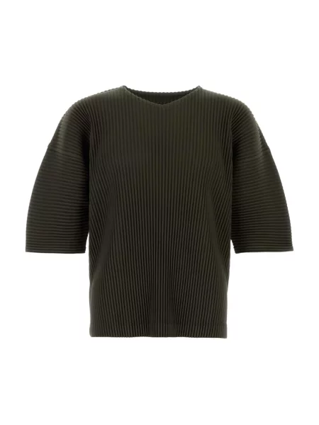 Dzianinowy sweter Issey Miyake zielony