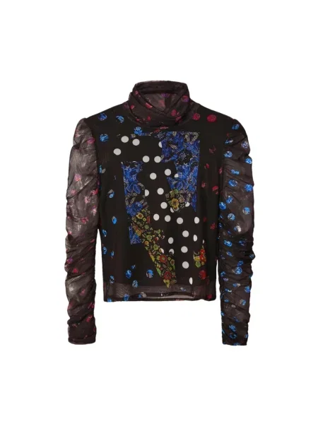 Bluzka Desigual z długim rękawem czarna