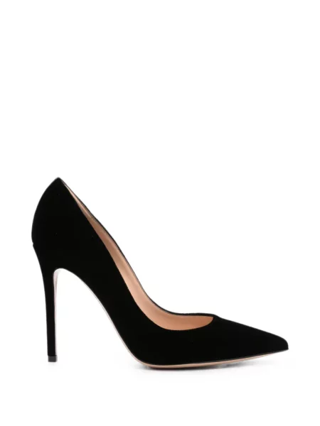 Pantofi cu toc Gianvito Rossi de catifea negru