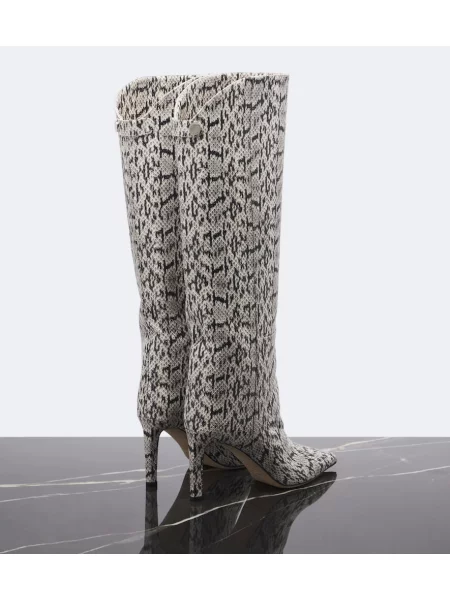 Cizme Jimmy Choo din piele cu model piele de șarpe negru