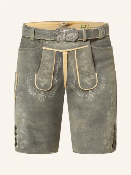 Hirscher Kožené Kalhoty Lugano šedá