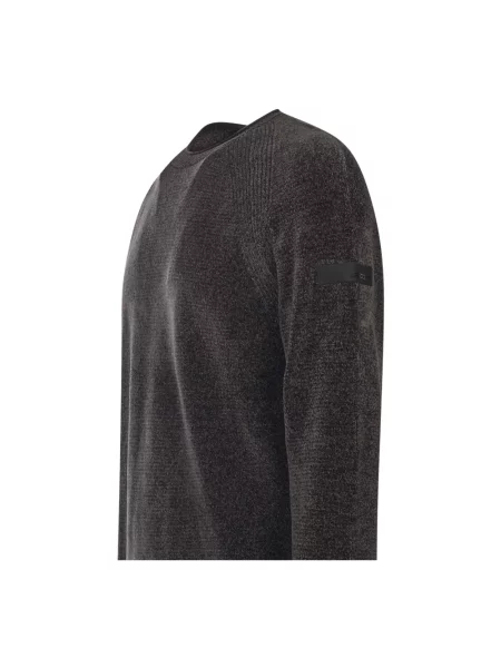 Aksamitny sweter Rrd szary