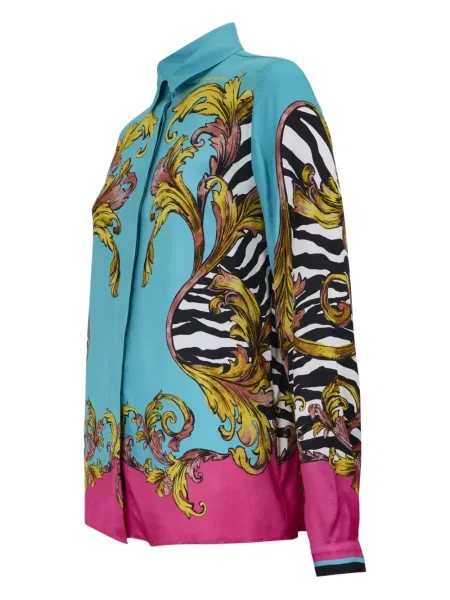 Koszula Versace Jeans Couture z nadrukiem niebieska