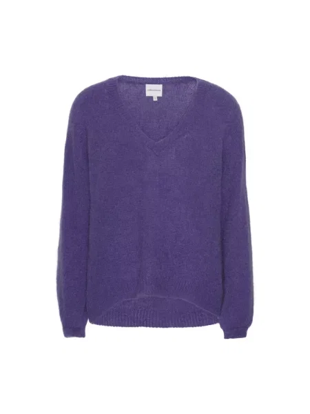 Sweter Americandreams wełniany fioletowy