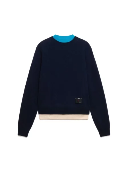 Sweter Marni z kaszmiru niebieski