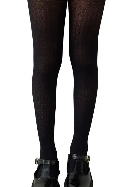 Penti Punčocháče PENTI Pretty Micro Wärmende Strumpfhose' černá
