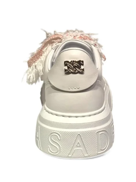 Маратонки Casadei с ресни на платформе бяло