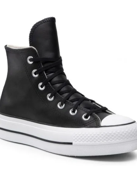 Tornacipő Converse Ctas Lift Clean Hi Black/Black/White fehér