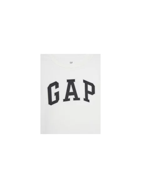 GAP Marškinėliai pilka / juoda / vilnos balta