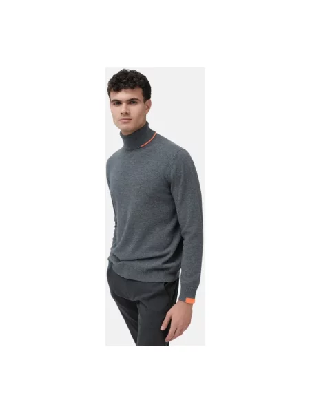 Sweter Suns wełniany szary