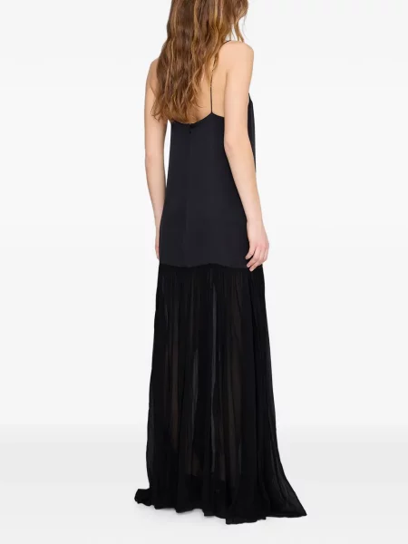 Rochie maxi Anine Bing plisată de costum negru