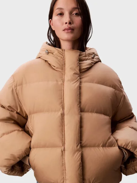 Короткий пуховик Calvin Klein бежевий