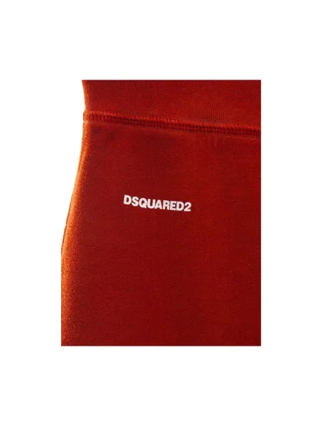 Spodnie dresowe Dsquared2 z wysoką talią czerwone