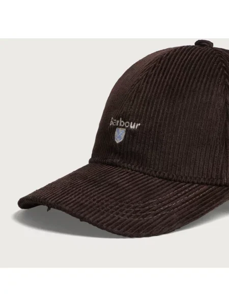 Czapka z daszkiem Barbour brązowa