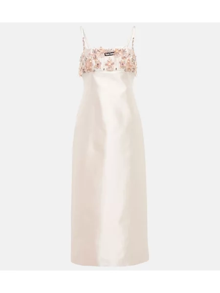 Sukienka midi Miu Miu wełniana do kolan garniturowa różowa