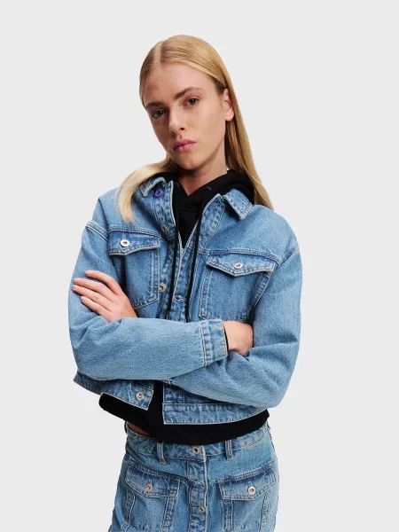 Джинсова куртка Karl Lagerfeld Jeans блакитний