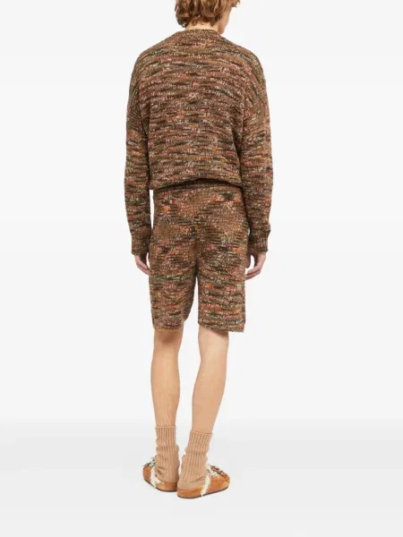 Pantaloni scurți Alanui tricotate grunge maro