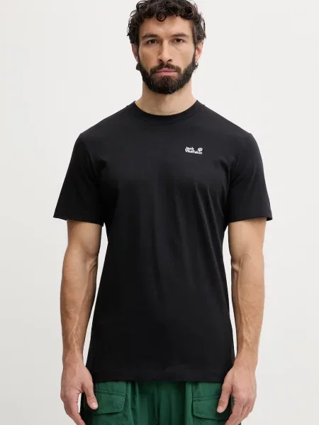 Jack Wolfskin Kratka majica Essential črna