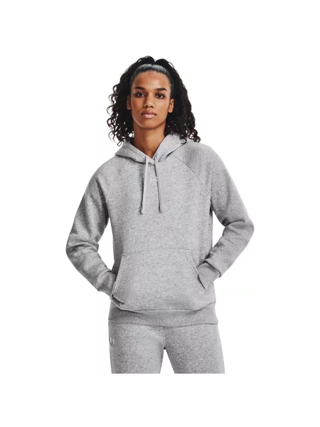 Fleecová mikina s kapucí Under Armour šedá