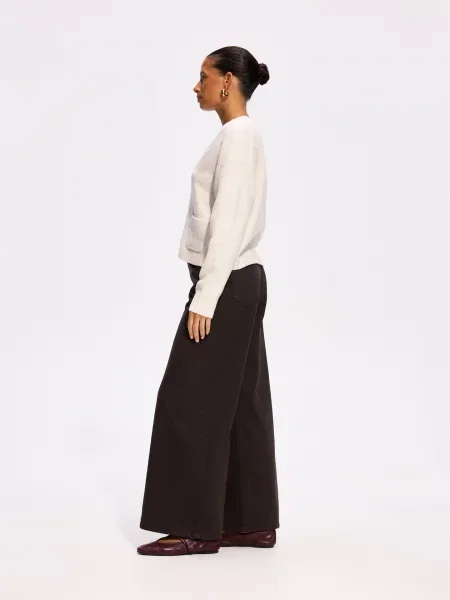 Reserved Джинси wide leg soft коричневий