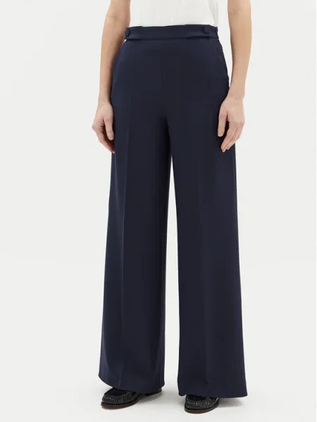 BOSS Palazzo nadrágok Tupita Wide Leg sötétkék