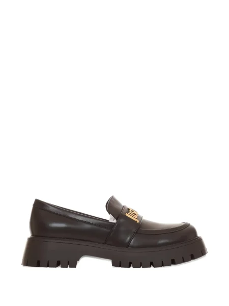 Pantofi loafer Just Cavalli chunky cu autograf negru