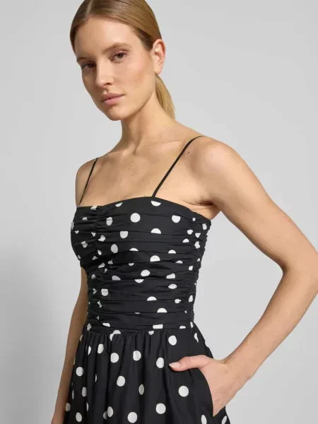 Sukienka midi w grochy model Eviana' Forever New czarna