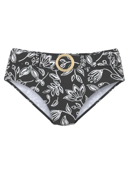 VIVANCE Slip costum de baie negru alb