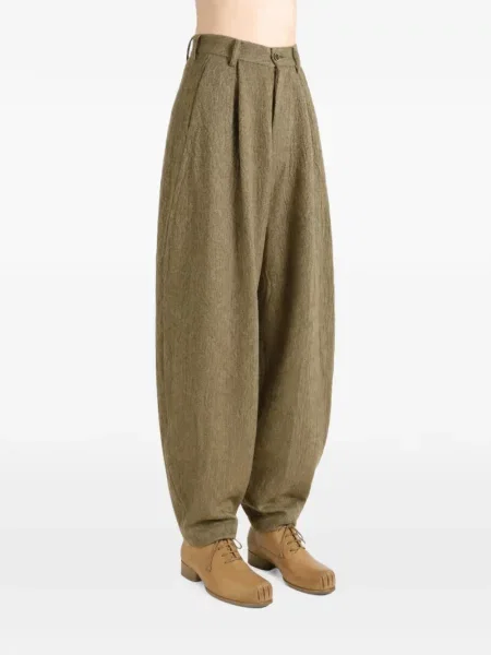 Pantaloni Uma Wang conici maro