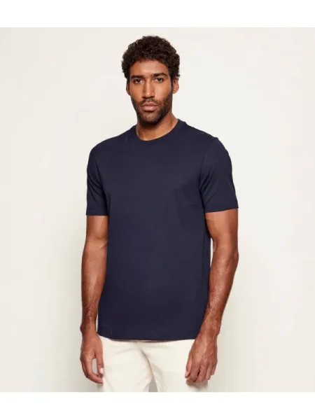 BOSS Orange Tricou Thompson albastru închis negru