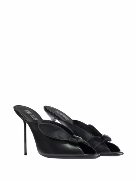 Papuci tip mules Paris Texas din piele negru