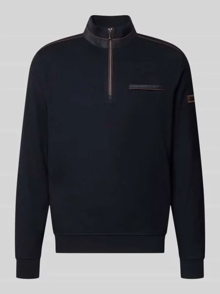 Bluza ze stójką i zamkiem błyskawicznym Bugatti granatowa