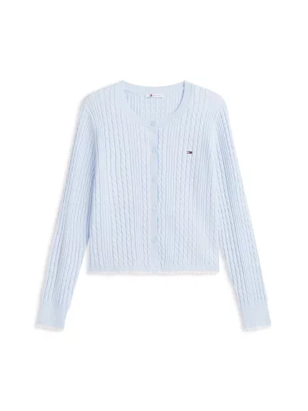 Tommy Jeans Geacă tricotată deschis albastru