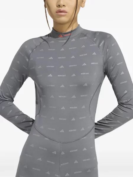 Top Adidas lung cu imagine roșu