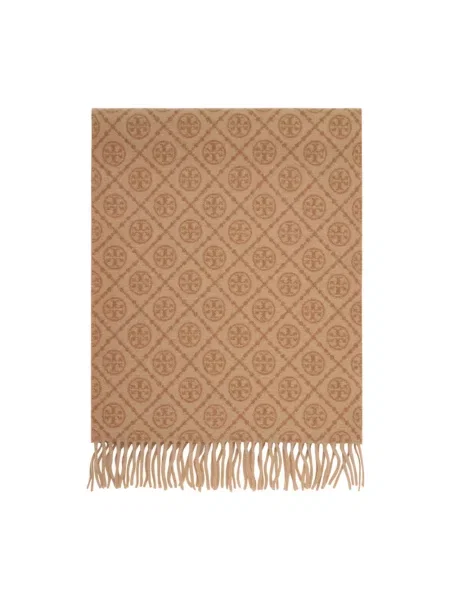 Szal Tory Burch brązowa