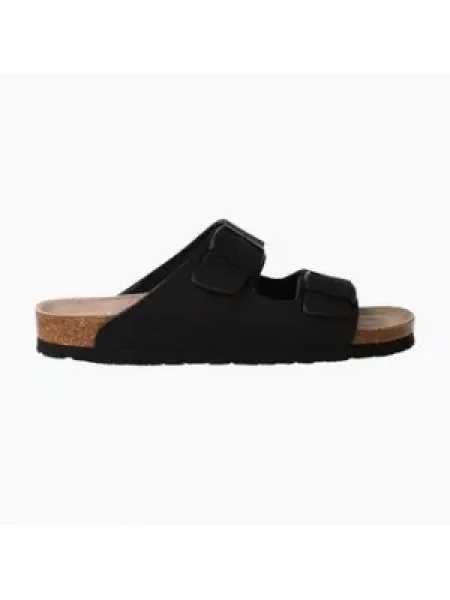 Шльопанці жіночі Genuins Hawaii Oiled Leather black чорні