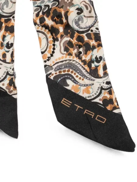 Fular Etro cu imagine cu model leopard